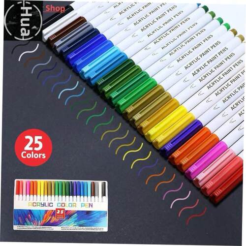 Color Permanent Acrylic Paint Marker Pens for Fabric C