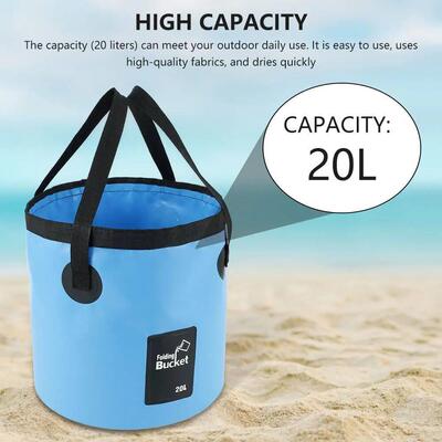 20L Waterproof Water Bags Folding Bucket Portable Outdoor Fo