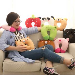 shaped Pillow Cervical Cartoon Protection Neck Pillo Plush