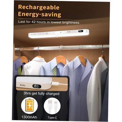 2 Pack Motion Sensor Cabinet Light Battery Display 60 LED To