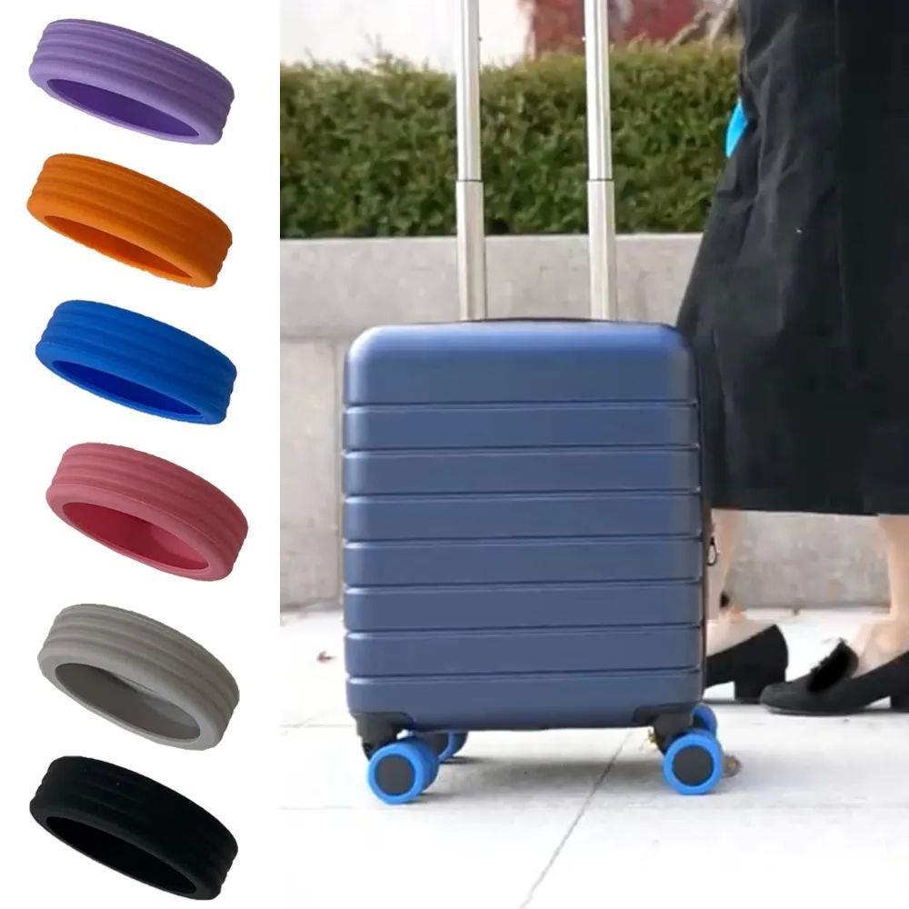 8pcs Silicone Luggage Wheels vers Silent Luggage Wheel Prote