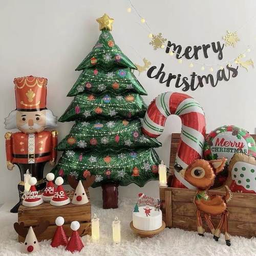 Christmas decorative balloon background arrangement elk