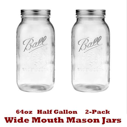 Wide Mouth Mason Jars Kitchen Storage & Canning for Herbs