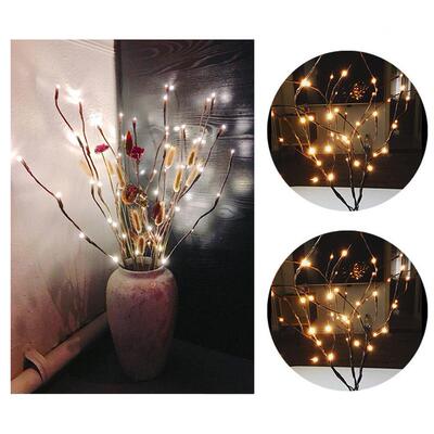 LED Willow Branch Lamp Floral Lights 20 Bulbs Home Christmas