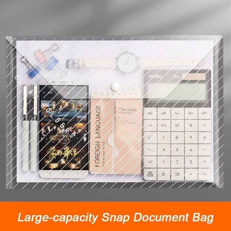 25pcs File Bag Transparent Plastic A4 16c Documents Filing S