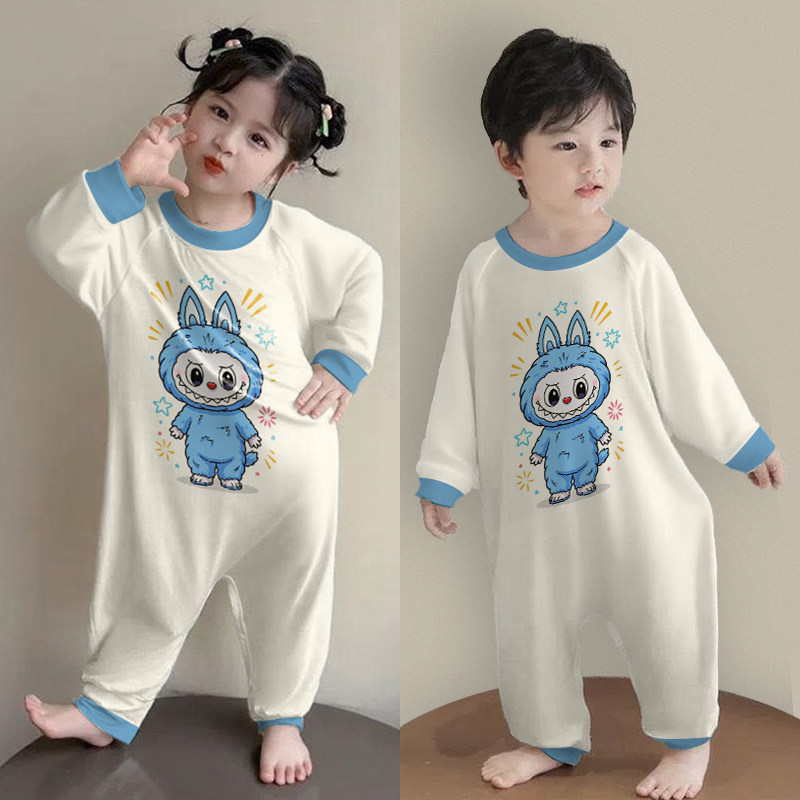 春秋冬拉布布女童连体睡衣家居服