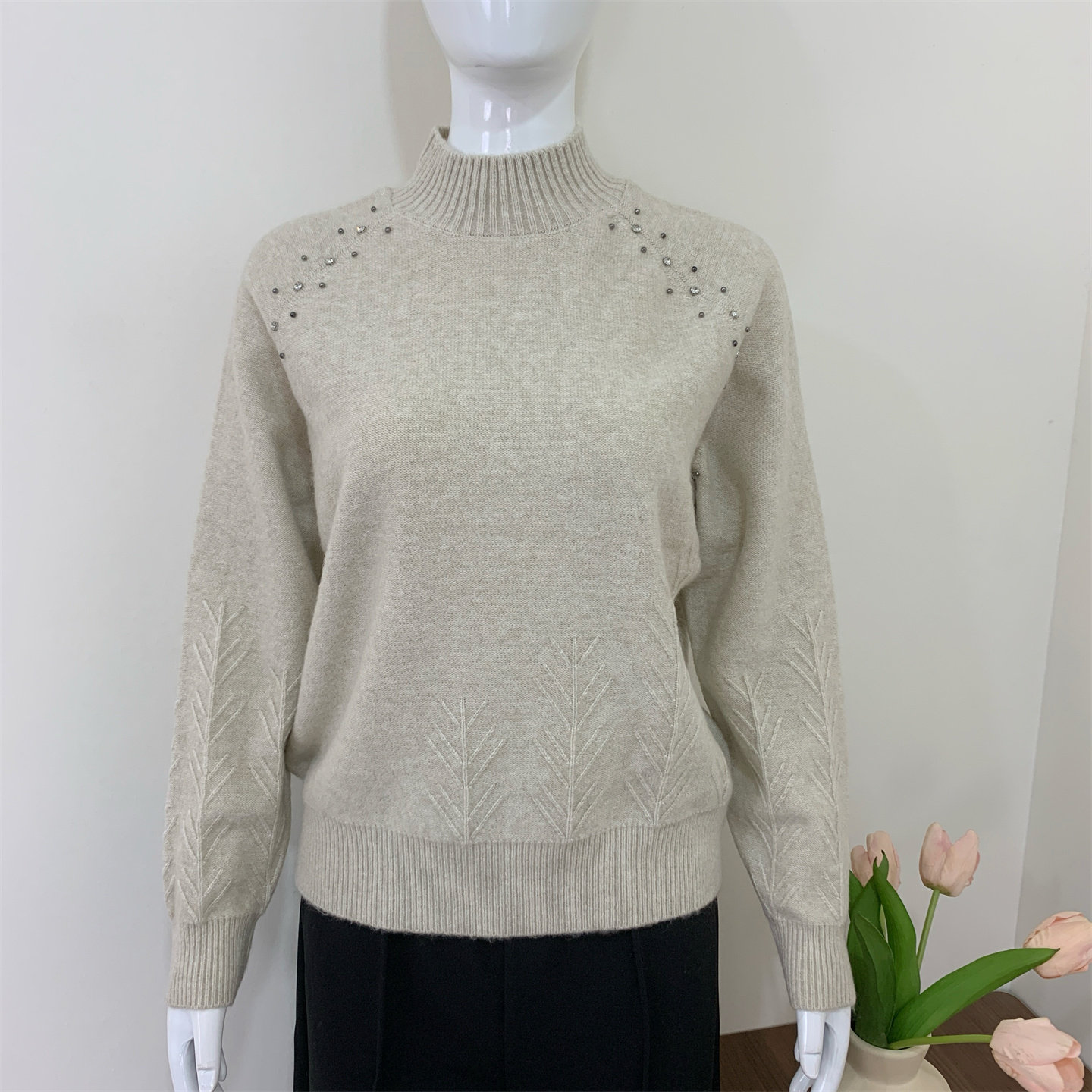 妈妈冬装半高领打底衫毛衣2025新款秋冬装洋气中老年女装百搭上衣