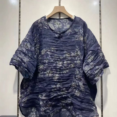 259苎麻盘扣衬衣衬衫花色女款