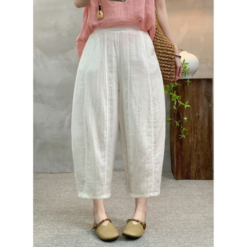 266棉质双纱南瓜裤休闲裤子女款90-150斤