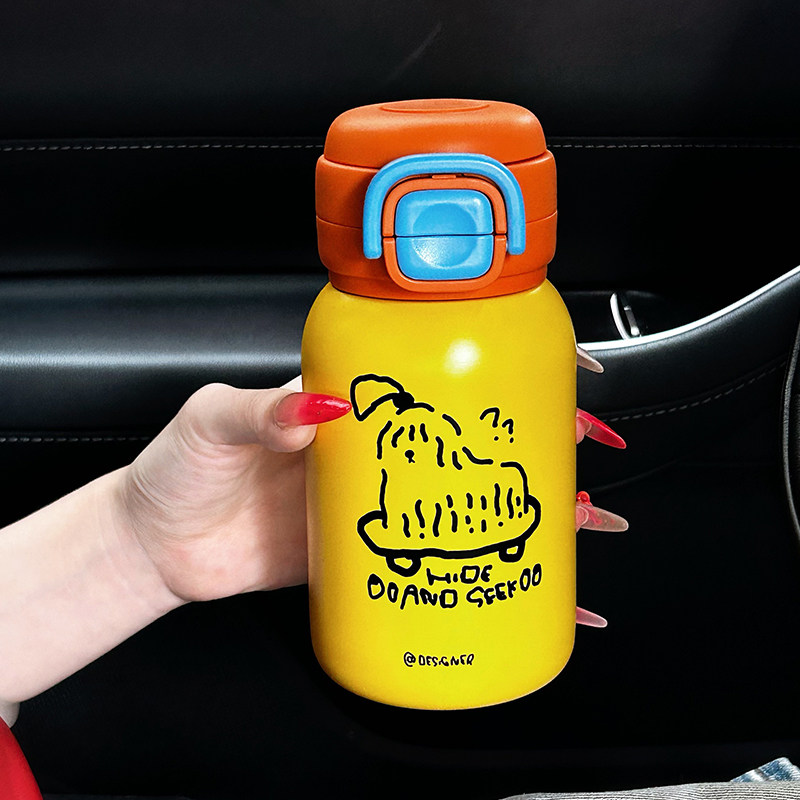 格卡高颜值学生便携弹跳保温杯