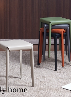 马鞍凳轻奢凳子北欧结实软包餐凳客厅餐桌凳餐厅椅子家用凳子方凳
