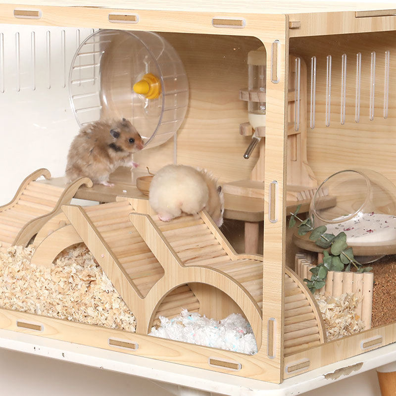 仓鼠造景用品仓鼠隧道地下屋木质小宠物房子简约多功能玩具小隧道