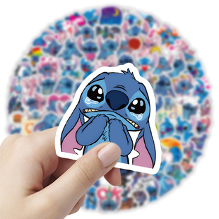 120张史迪仔贴纸卡通星际宝贝装饰可爱杯子手机壳手账DIY防水贴画