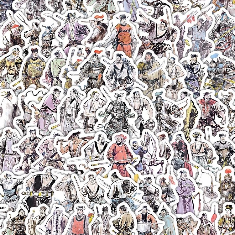 笔记本diy手账水浒传装饰108张