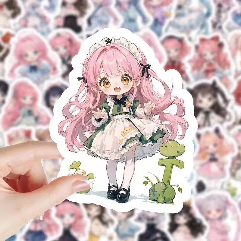 204张Q版可爱卡通萝莉少女贴画笔记本手账水杯DIY动漫装饰贴纸。,文具电教/文化用品/商务用品,贴纸/立体贴纸,淘宝优惠券,粉丝福利购,淘宝优惠卷
