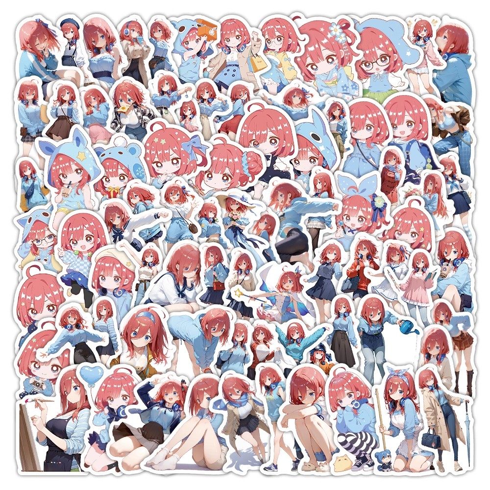 103张中野三玖贴纸合集二次元卡通动漫可爱行李箱手账装饰diy防水,文具电教/文化用品/商务用品,贴纸/立体贴纸,淘宝优惠券,粉丝福利购,淘宝优惠卷