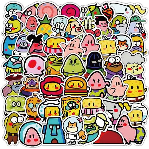 海绵宝宝表情包不留胶贴纸