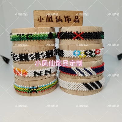 肯尼亚手环小凤仙饰品原创微弹力窄款进口米珠纯手工编织支持定制