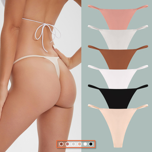 细带丁字裤欧美内裤性感G string t-back冰丝无痕T型裤美式夏新款