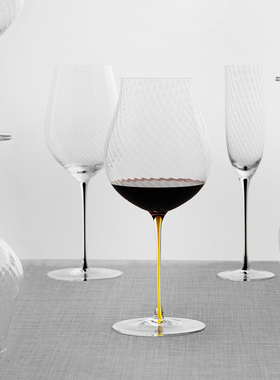 YYUN昀彩杆手工玻璃酒杯红白葡萄酒杯高脚杯勃艮第杯礼盒结婚礼物