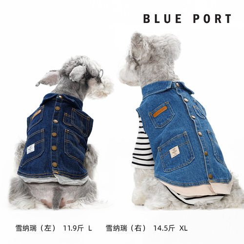 牛仔外套宠物服装blueport