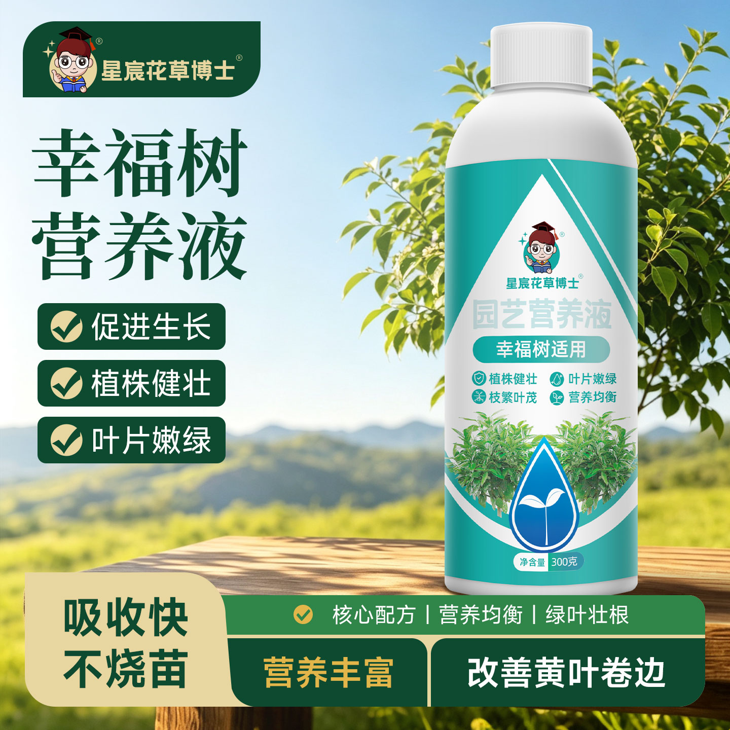 幸福树专用肥料营养液掉叶黄叶家用养花卉绿植水培通用型植物肥料