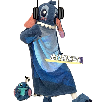 连体睡衣珊瑚绒睡袍可外穿