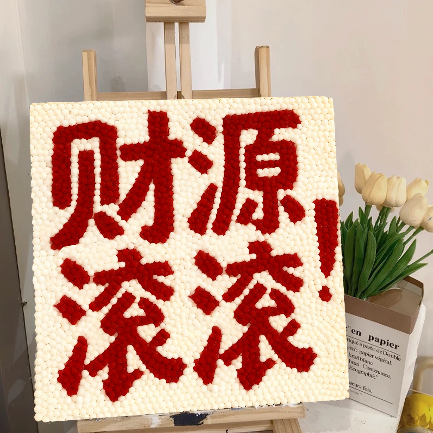 毛球简约亲子画数字油画奥特曼画