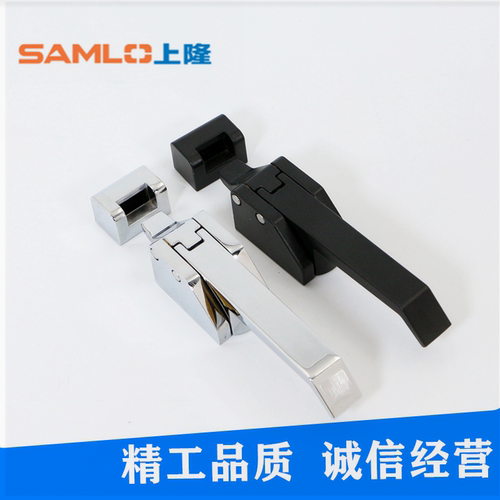 上隆原装正品把手锁LCKD冷藏库迫紧把手搭扣锁冷冻箱柜门密封黑色