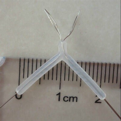 文铂子线分叉器人字大号50个分钩器透明硅胶双鱼钩分钩线器包邮