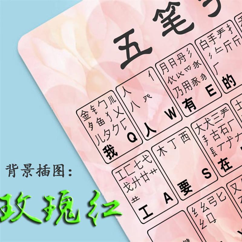 五笔字根鼠标垫五笔打字新手速成 五笔字根表键盘图五笔键盘教程