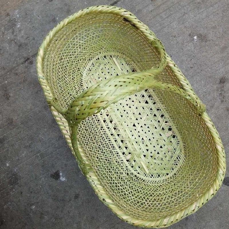 精品纯手工竹编制品织手提菜篮竹篮子鸡蛋篮水果收纳竹筐竹编竹器