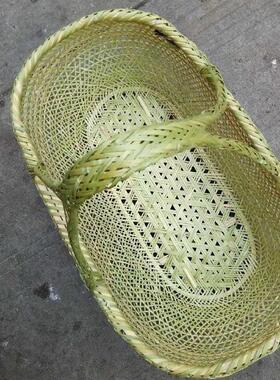 精品纯手工竹编制品织手提菜篮竹篮子鸡蛋篮水果收纳竹筐竹编竹器