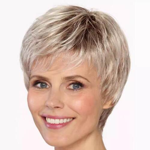 欧美假发 女士假发短直发蓬松短款偏分机制化纤头套 许昌厂家wigs