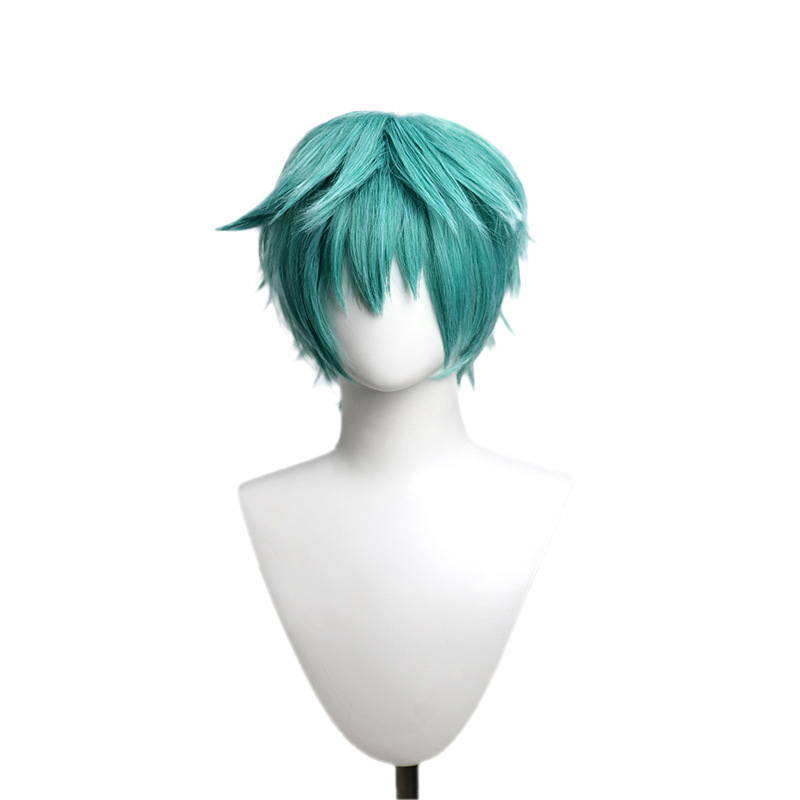 恋爱战争 初音男版vocaloid 水蓝色cos假发mikuo刀剑乱舞一期一振