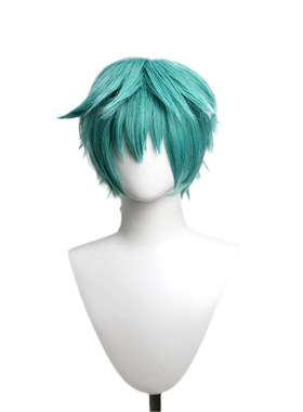 恋爱战争 初音男版vocaloid 水蓝色cos假发mikuo刀剑乱舞一期一振