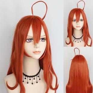 五等分的花嫁/新娘 中野五月 西瓜红 cos动漫假发