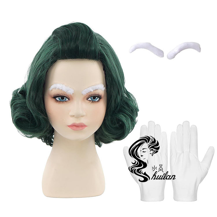 奥帕伦帕 Oompa Loompa 儿童cos假发 欢乐糖果屋万圣节绿卷发