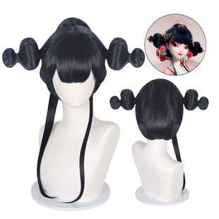 宝青坊主cosplay假发狐狸大面具cos配饰 白蛇缘起青蛇假发