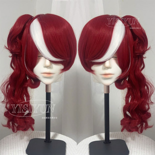 第五人格 祭司绯cos假发 本体+马尾 玫瑰内网 毛胚