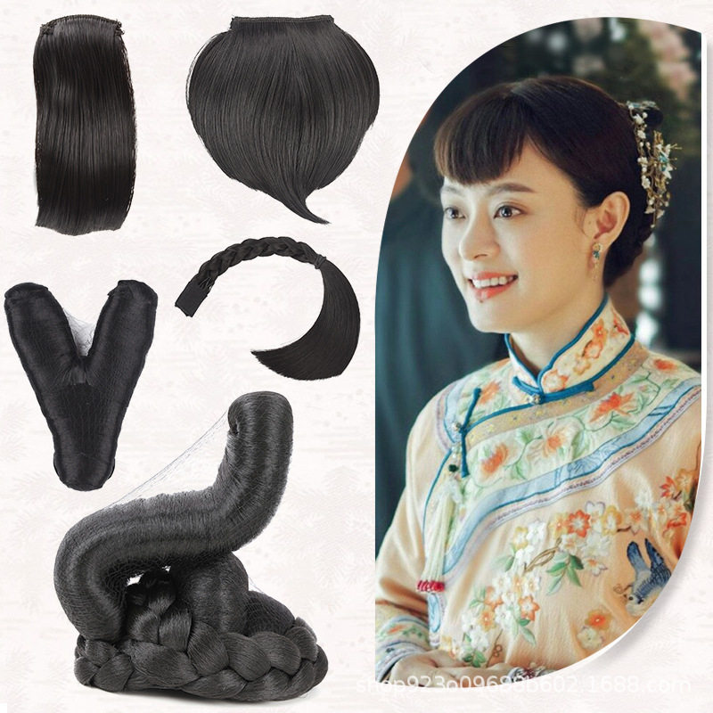 古装假发女后脑勺周莹发髻民国少奶奶秀禾发包影视演出同款发碗