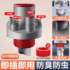 厨房下水三通水槽净水器洗碗机小厨宝下水管排水管五合集成排水器