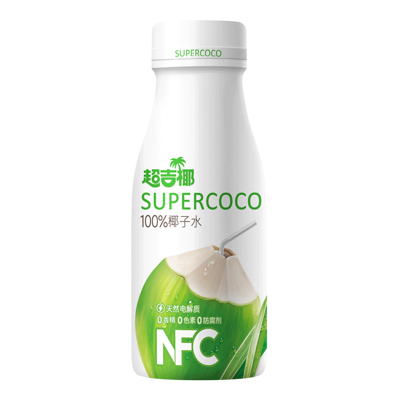 超吉椰100%果汁椰子水清爽香水椰植物饮料运动健身电解质果汁饮料