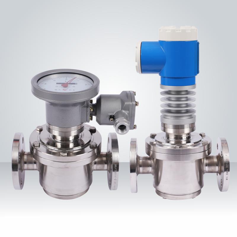 液体椭圆齿轮流量计原油柴油沥青数显不锈钢齿轮流量计传感器