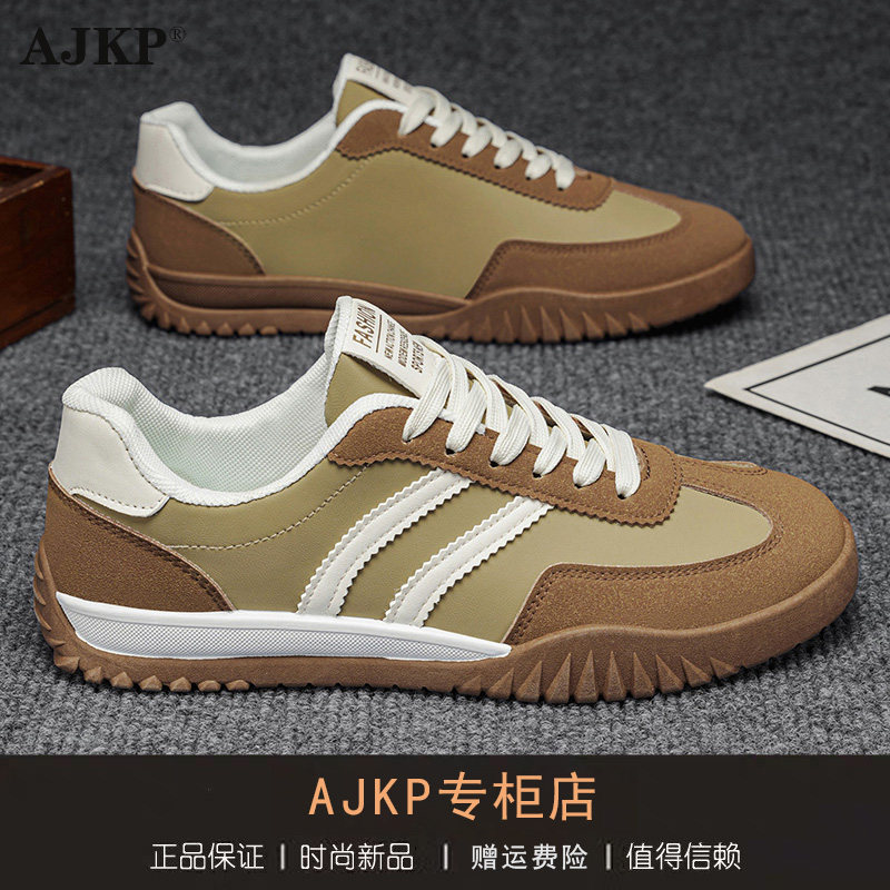 AJKP轻奢品牌德训鞋男春季新款时尚百搭学生鞋子厚底防滑耐磨男鞋