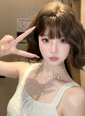 说鹿【丸子】假发女全头套Lolita短卷发羊毛卷短发假发女全头套