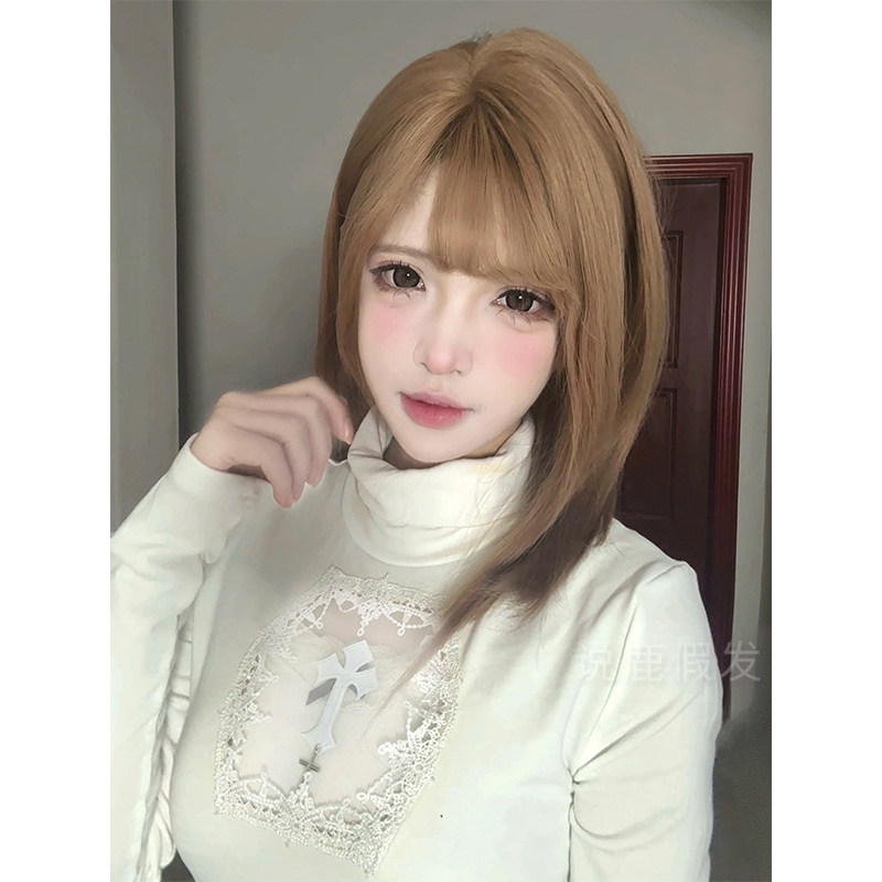 说鹿假发新款女中长发修饰脸型网红自然jk少女日常假发