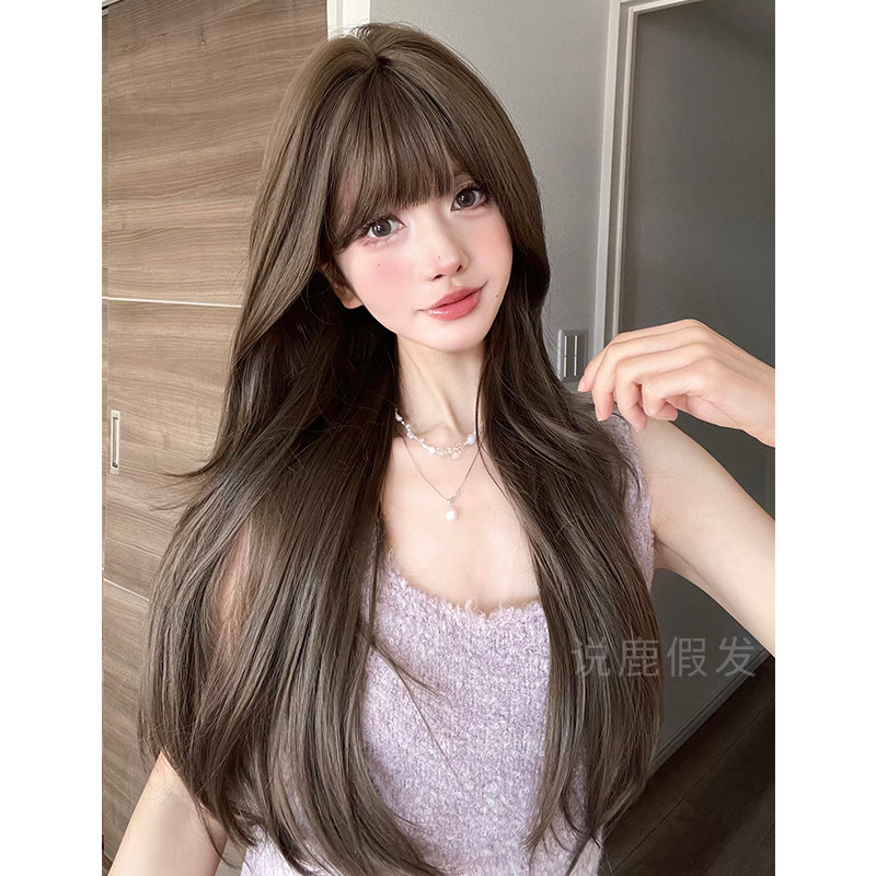 说鹿假发冬季新款韩系网红新款逼日常整顶假发