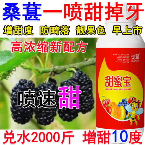 进口桑葚增甜剂甜蜜素桑葚叶面肥膨大增甜提早上市保花保果增甜剂