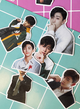 邓伦单人贴纸爆款周边房间装饰高清防水贴diy自粘贴画手账素材贴